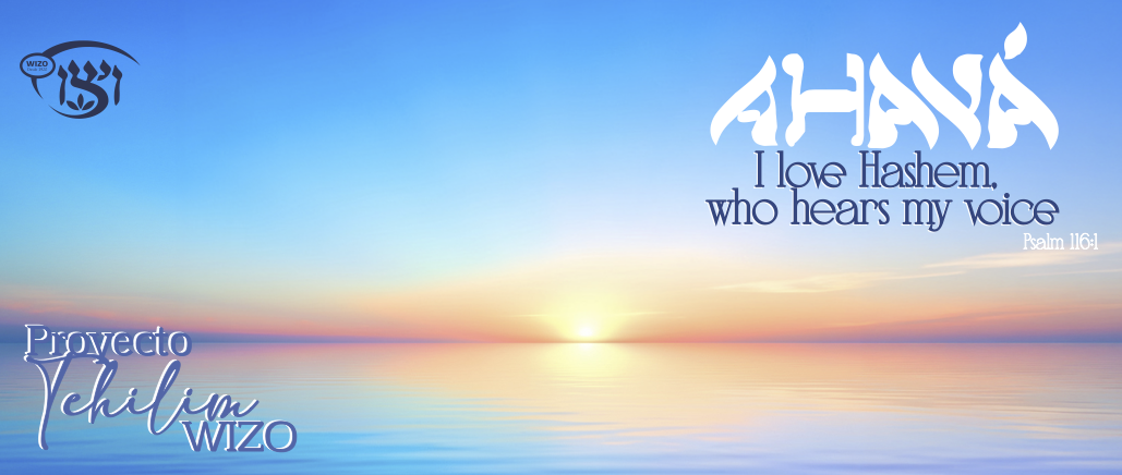 WIZO Tehilim Project. I love Hashem, who hears my voice. Psalm 116:1.